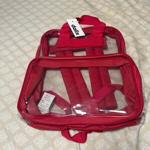 Dalix Red Clear Backpack
